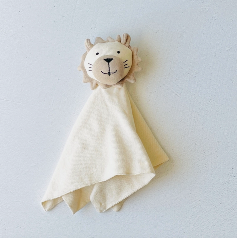 leo the lion security lovey blanket - 100% organic cotton