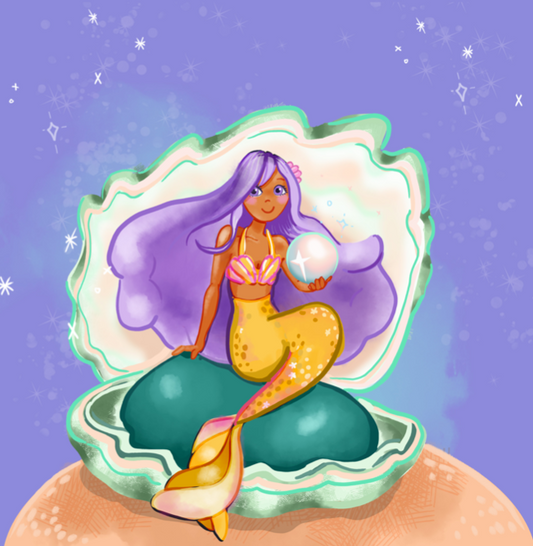 aquarius zodiac baby book featuring a mermaid.