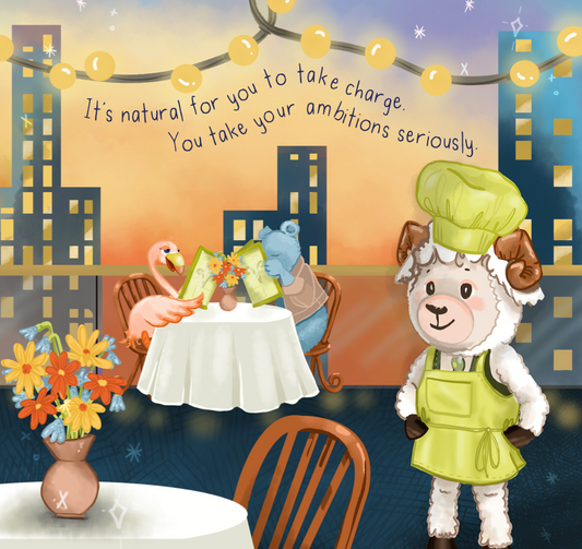 aries baby zodiac book featuring a ram