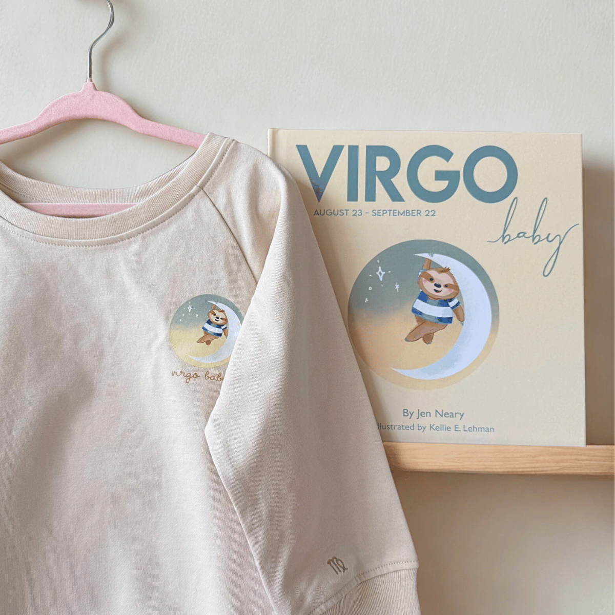 Featured image for personalized baby shower gift sets - zodiac sign book & crewneck collection