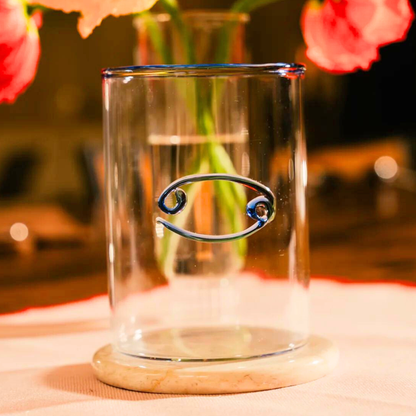 cancer zodiac sign lowball glass