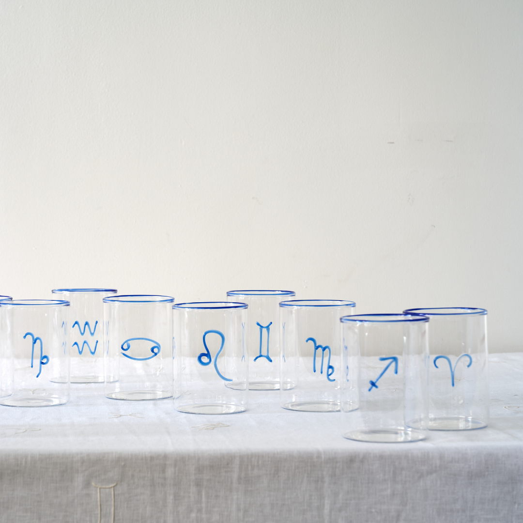 sagittarius zodiac sign lowball glass