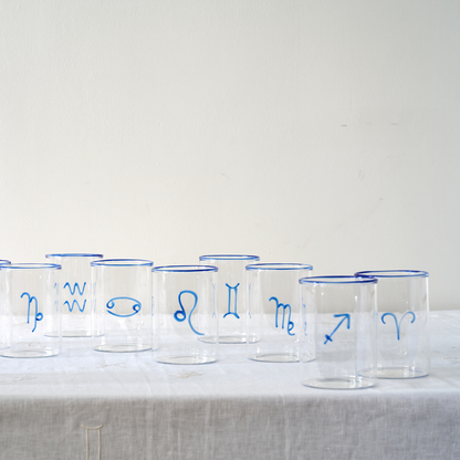 sagittarius zodiac sign lowball glass