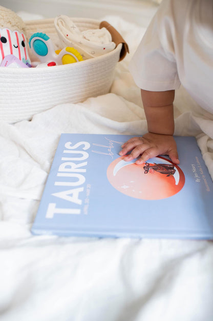 Personalized Taurus zodiac baby book - unique baby shower gift baskets