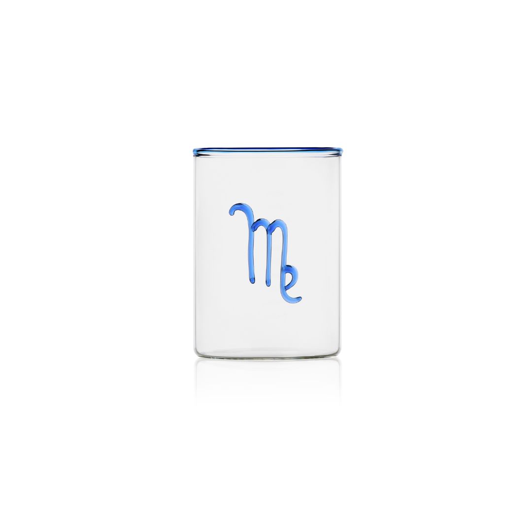 virgo zodiac sign lowball glass