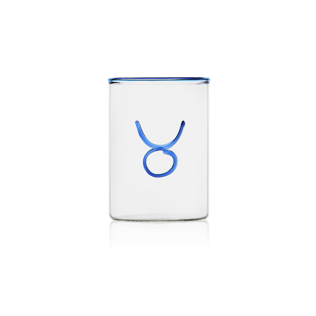 taurus zodiac sign lowball glass