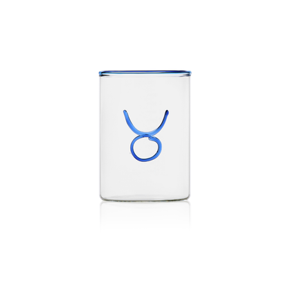 taurus zodiac sign lowball glass