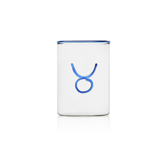 taurus zodiac sign lowball glass