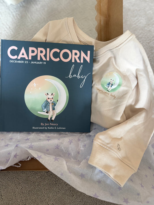 capricorn baby gift set - capricorn book & matching crewneck