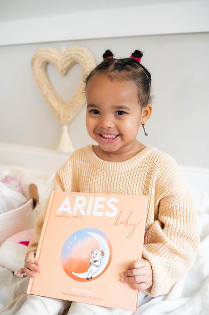 Aries zodiac baby book with personalized astrology traits for newborns