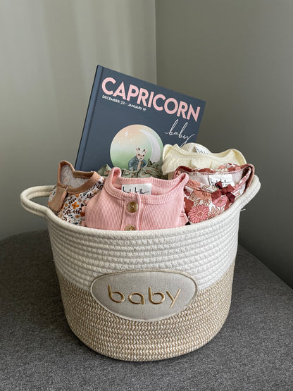 Personalized Capricorn zodiac baby book - unique baby shower gift baskets