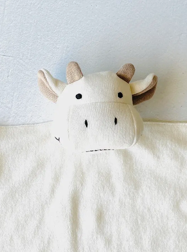 taurus the bull security lovey blanket - 100% organic cotton