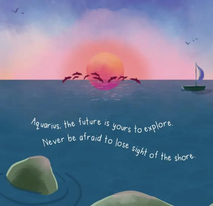 aquarius baby gift set - aquarius book & matching crewneck