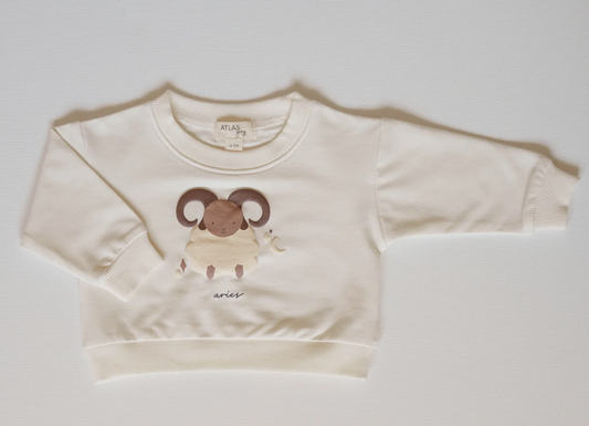 zodiac baby crewnecks - 100% organic cotton