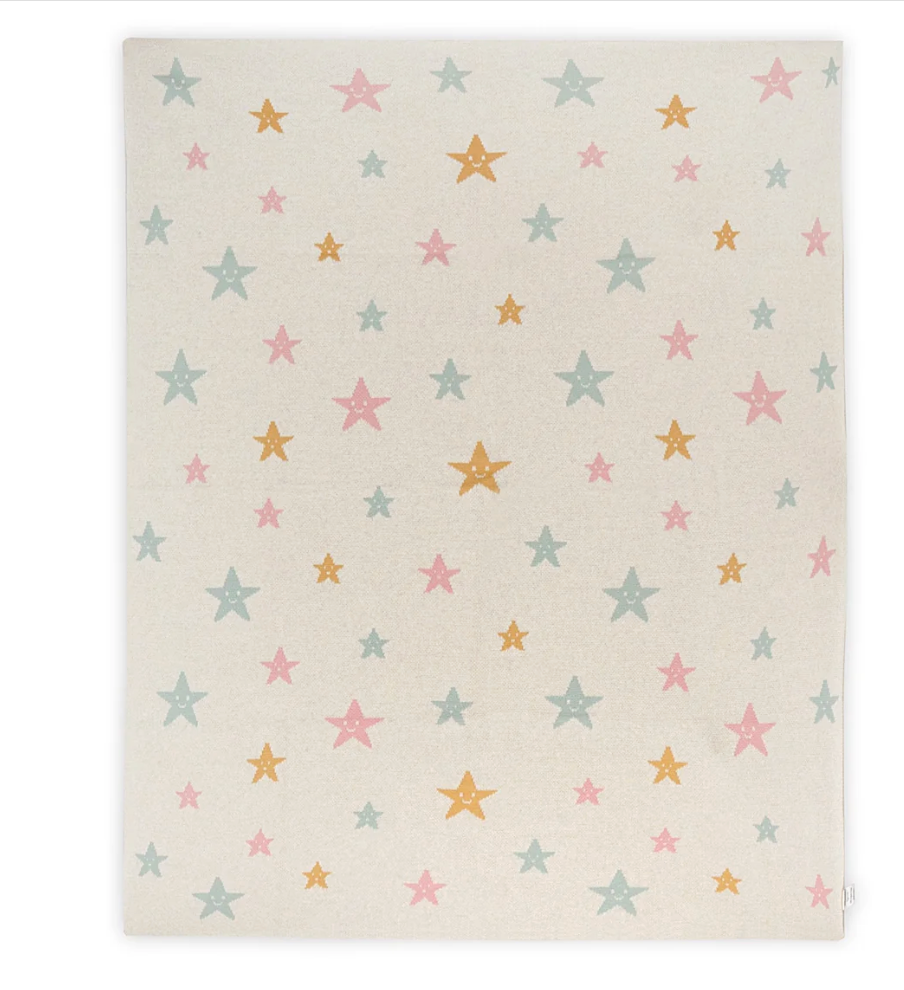 star baby knit blanket | 100% organic cotton