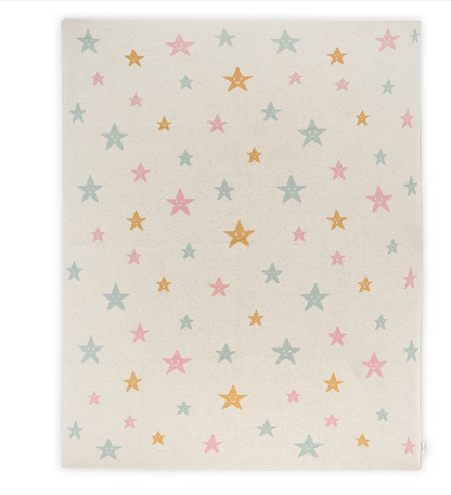 star baby knit blanket | 100% organic cotton