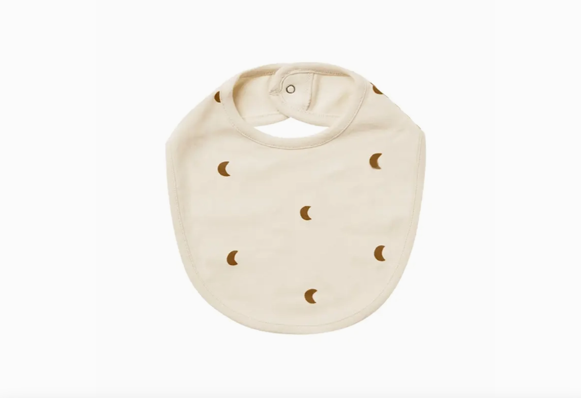 cotton moon baby bib