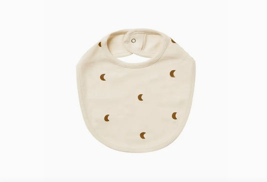 cotton moon baby bib