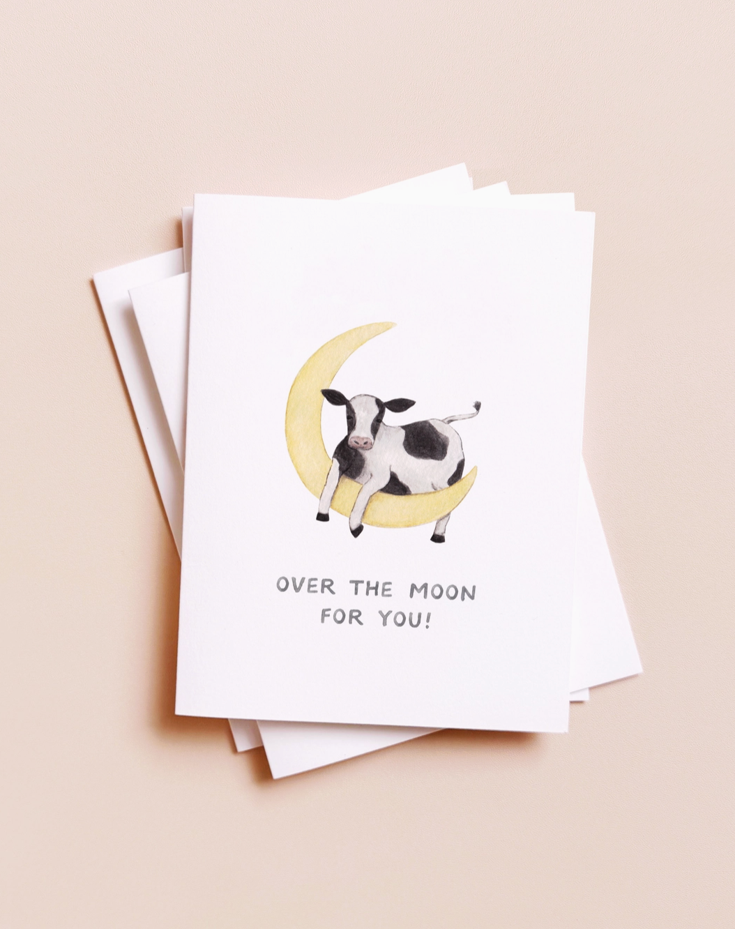 over the moon | baby shower card for new baby