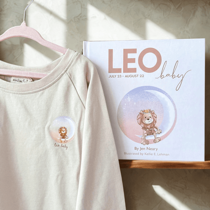 leo baby gift set - leo book & matching crewneck