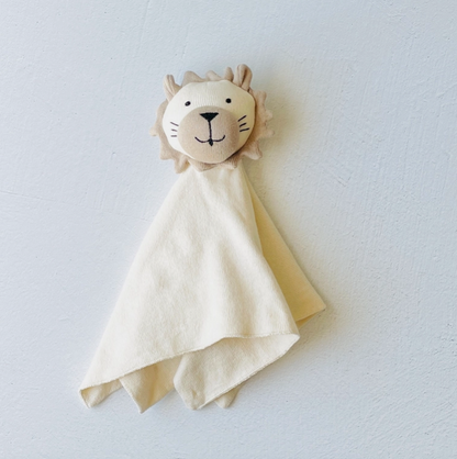 leo the lion security lovey blanket - 100% organic cotton