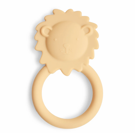 leo the lion teether | mushie 100% non-toxic silicone toy