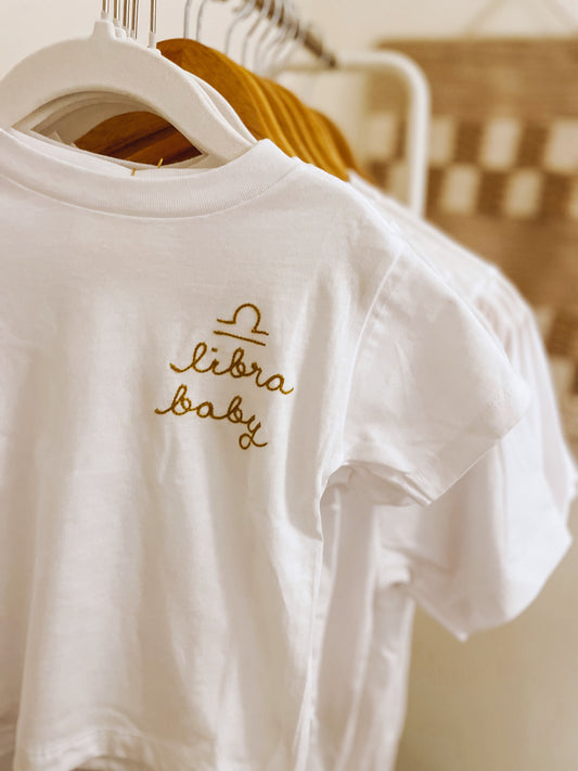 zodiac toddler embroidered t shirt - 100% cotton