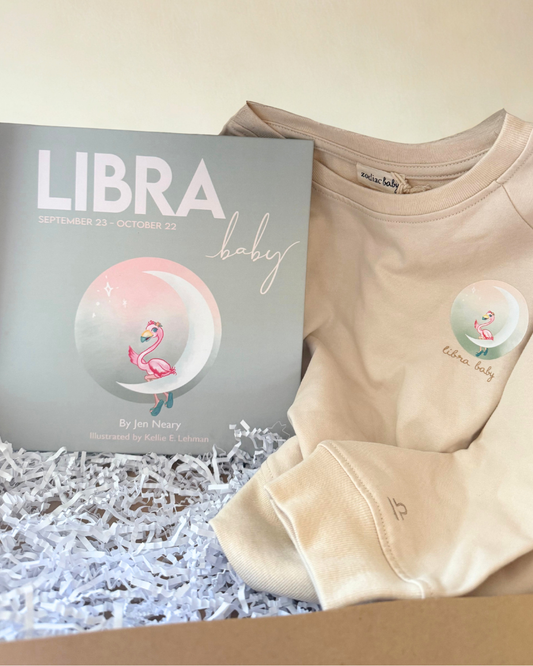 libra baby gift set - libra book & matching crewneck