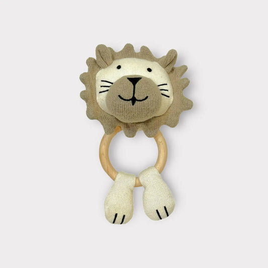 leo the lion teether toy - 100% organic cotton