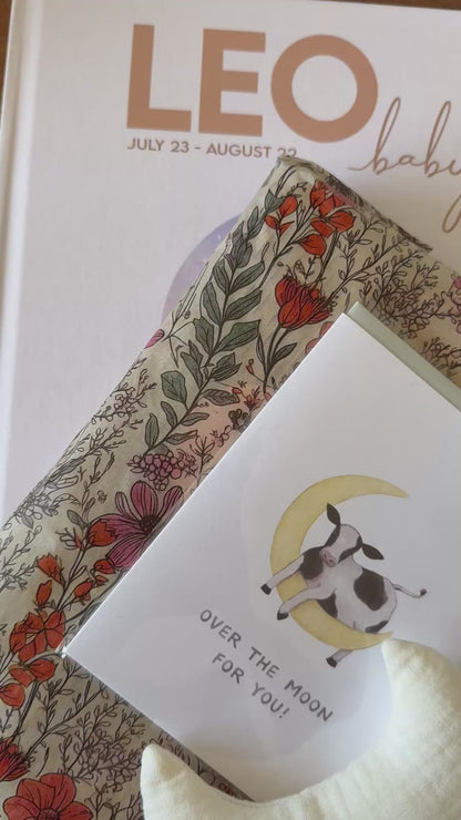 'over the moon' new baby gift set