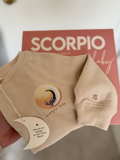 scorpio baby gift set - scorpio book & matching crewneck