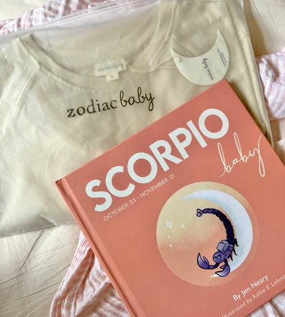 scorpio baby gift set - scorpio book & matching crewneck