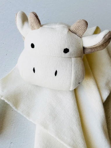 taurus the bull security lovey blanket - 100% organic cotton
