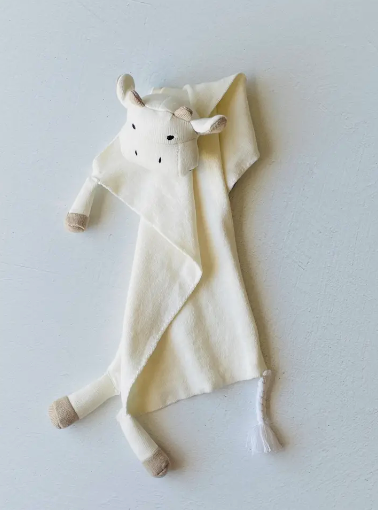 taurus the bull security lovey blanket - 100% organic cotton