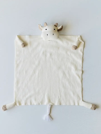 taurus the bull security lovey blanket - 100% organic cotton