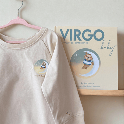 virgo baby gift set - virgo book & matching crewneck