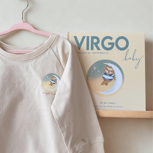virgo baby gift set - virgo book & matching crewneck