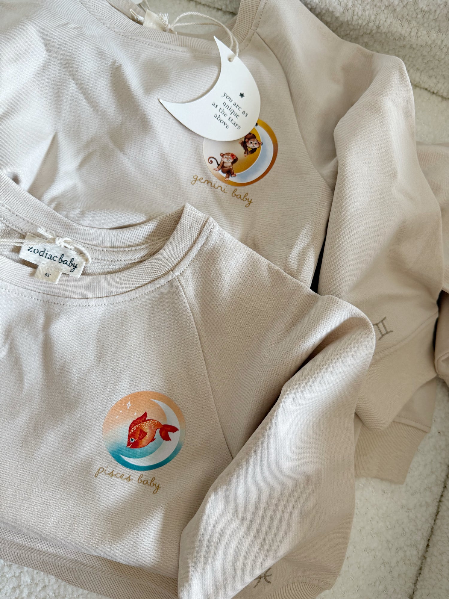 zodiac sign crewnecks toddler unisex