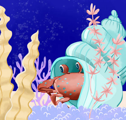 An ocean-themed baby book for Cancer the zodiac.