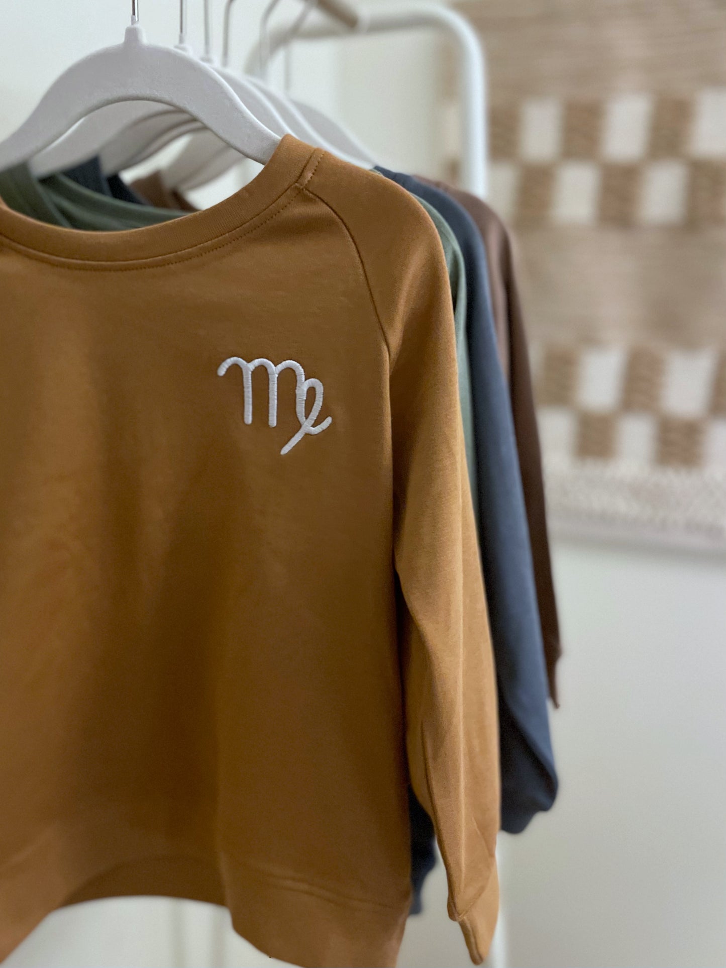 zodiac sign toddler crewnecks