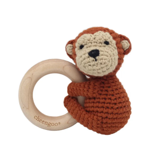 gemini the monkey teething rattle