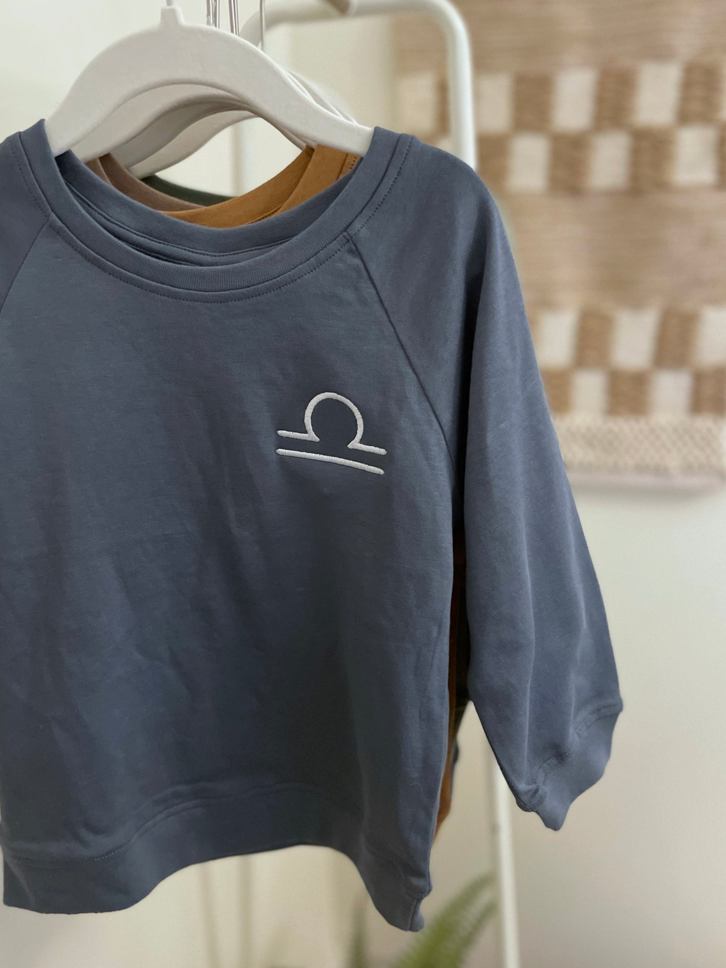 zodiac sign toddler crewnecks