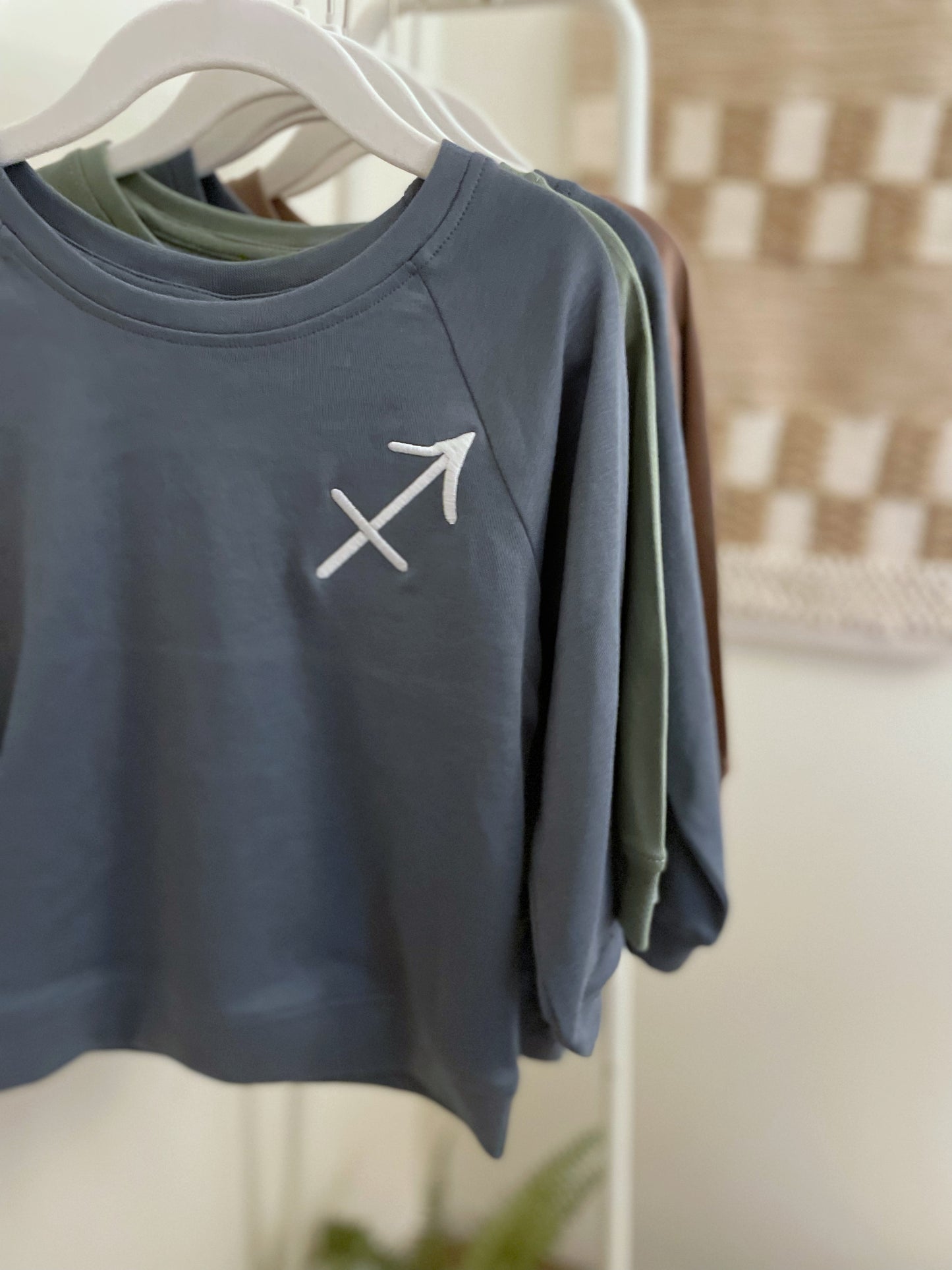 zodiac sign toddler crewnecks