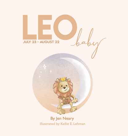 Leo Baby book is a personalized zodiac book for baby shower gifts and more